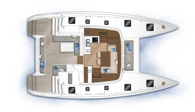 Slide: The Image of Manufacturer Provided Image: Lagoon 40 Upper Deck Layout Plan - 19