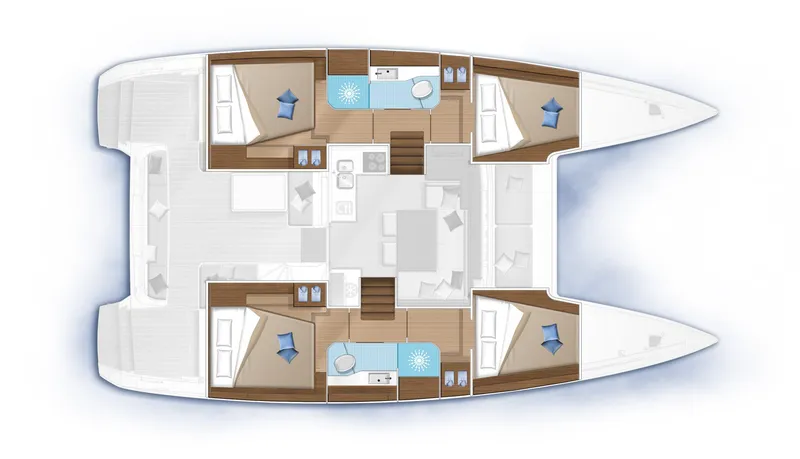 Slide: The Image of Manufacturer Provided Image: Lagoon 40 4 Cabin Layout Plan - 20