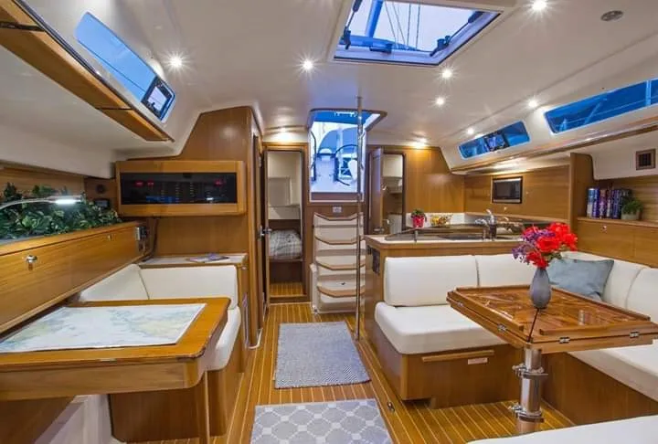 Slide: The Image of Luxurious interior of Catalina 426 yacht, model year 2026. - 3
