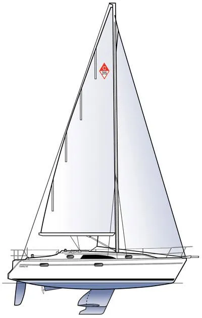 Slide: The Image of Catalina 315 Sail Plans - 11