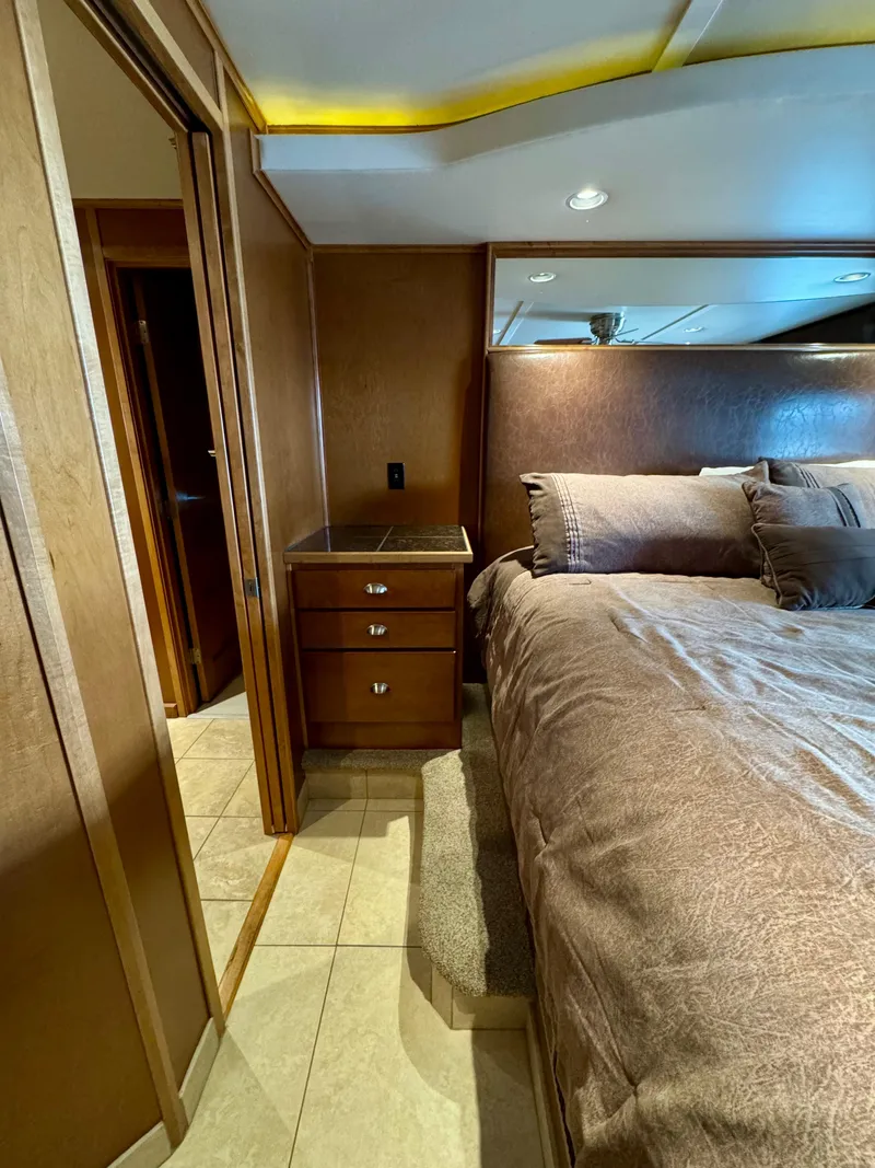 Slide: The Image of Luxurious bedroom interior in 2012 Bravada Helios Trip #7 houseboat. - 10
