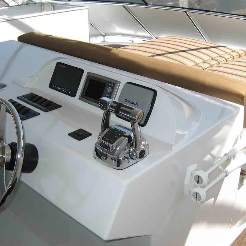 Slide: The Image of Luxurious bedroom interior in 2012 Bravada Helios Trip #7 houseboat. - 5