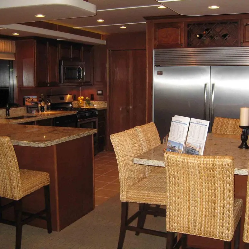 Slide: The Image of Luxurious kitchen interior in 2011 Bravada Dreamweaver Trip #2 with modern appliances and seating. - 3