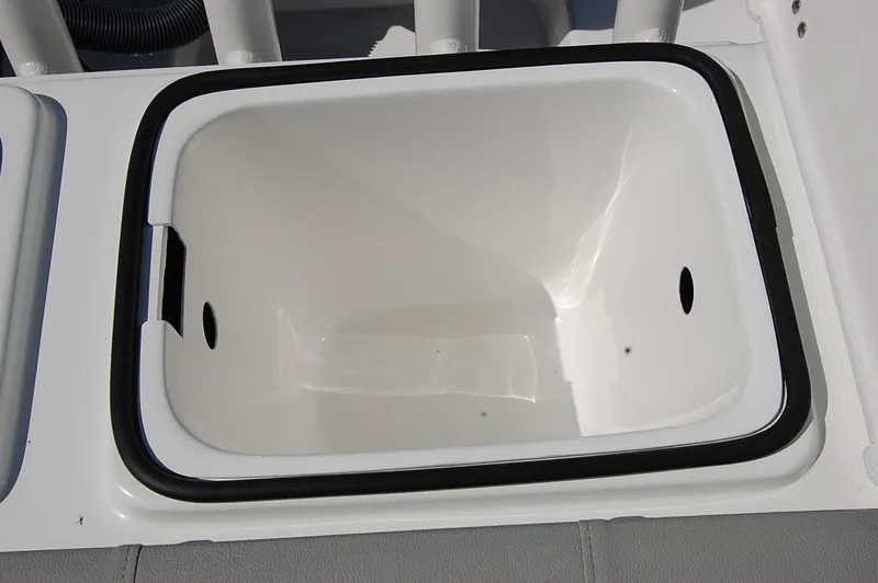 Slide: The Image of Built-in storage compartment on the 2025 Cape Horn 32 XS boat. - 7
