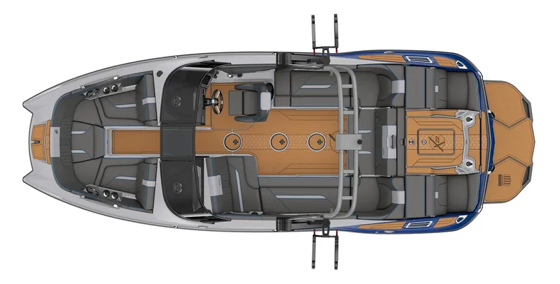 Slide: The Image of 2023 MasterCraft X22 boat interior layout, top view. - 25