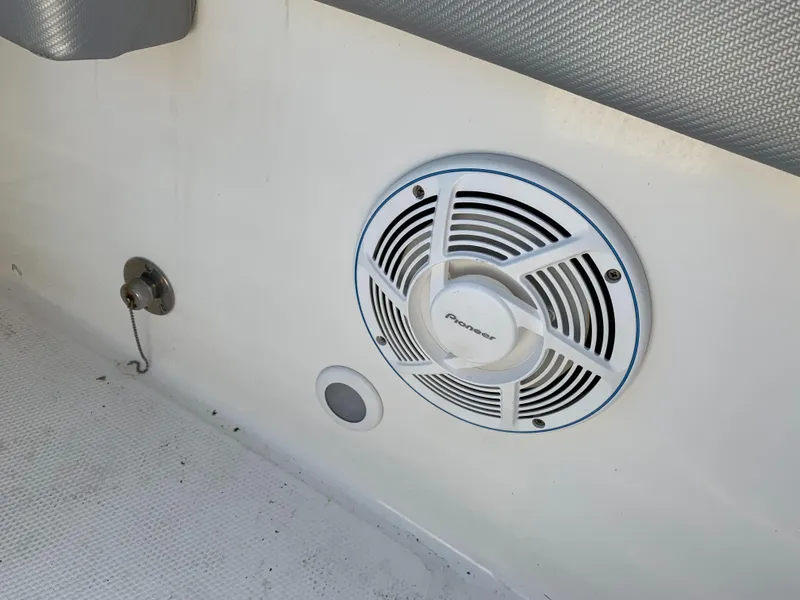 Slide: The Image of Speaker in Renegade 25 Center Console boat, year 2016. - 30