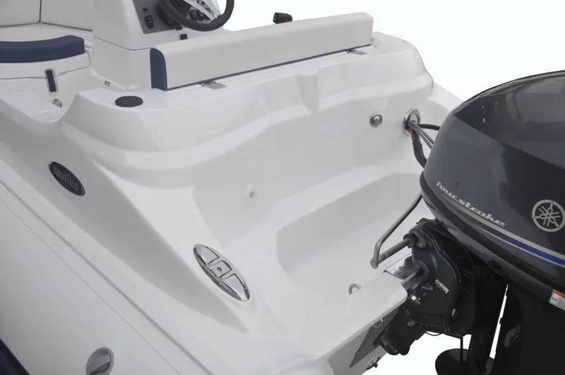 Slide: The Image of 2023 AB Inflatables 11 DLX boat with Yamaha outboard motor. - 5