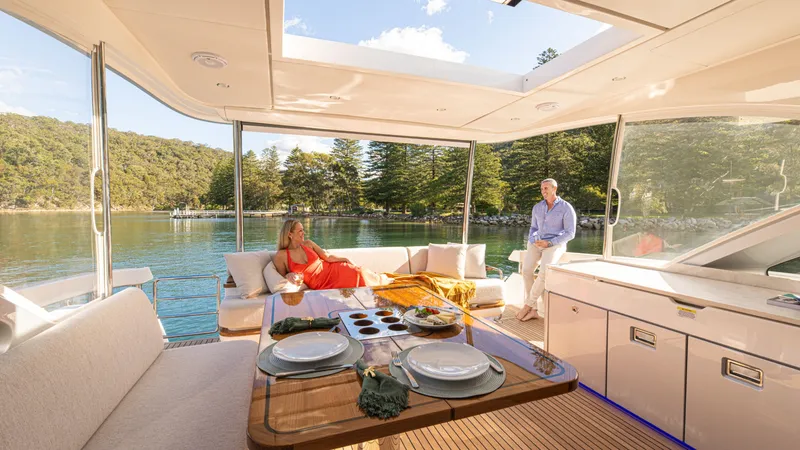 Slide: The Image of Riviera 6200 Sport Yacht Platinum Edition 2026 - 3
