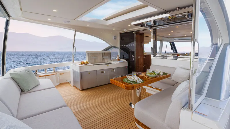 Slide: The Image of Riviera 6200 Sport Yacht Platinum Edition 2026 - 2