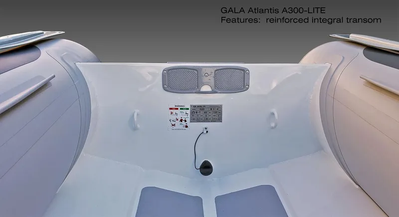 Slide: The Image of 2023 Gala A330 Lite inflatable boat with reinforced integral transom. - 2