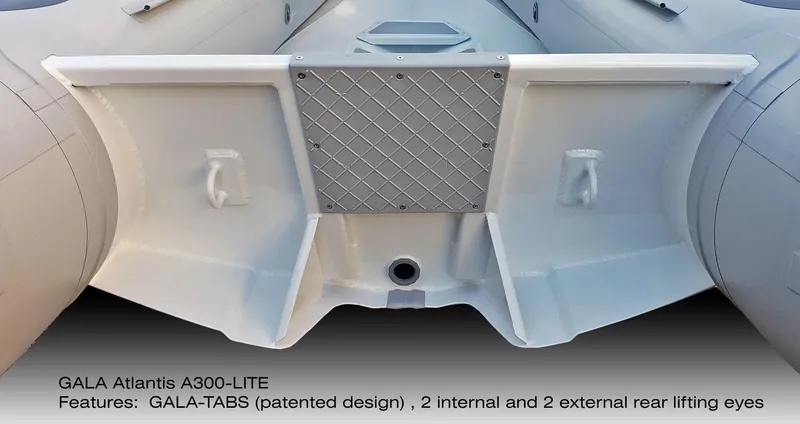 Slide: The Image of 2023 Gala A330 Lite inflatable boat with GALA-TABS, internal and external rear lifting eyes. - 3