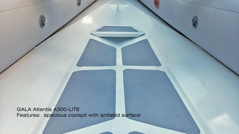 Slide: The Image of 2023 Gala A330 Lite boat with spacious cockpit and antiskid surface. - 4