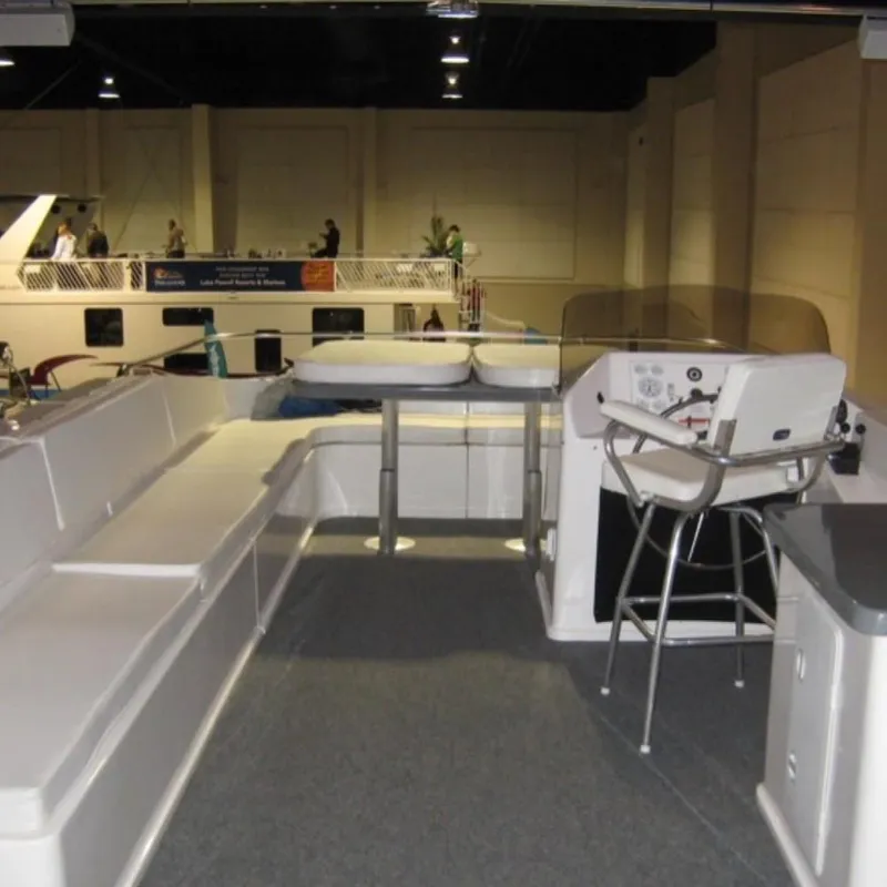 Slide: The Image of Interior of 2009 Sumerset Summer Breeze Trip15 houseboat with seating and helm. - 13