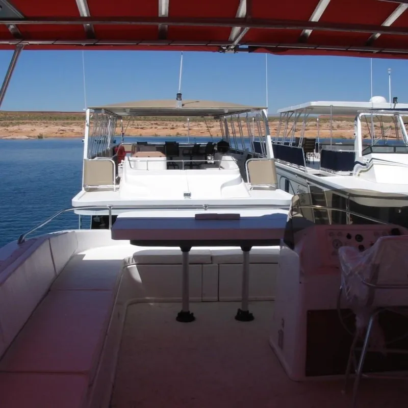 Slide: The Image of Sumerset Red Rocks Trip 11, 2008 houseboats docked on a serene lake. - 7