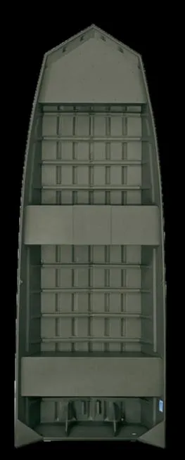 Slide: The Image of 2024 Polar Kraft MV1648 jon boat, 16' length, 48" bottom width, top view. - 7