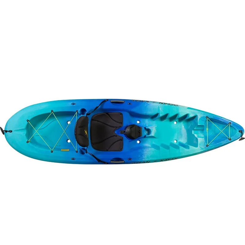 Slide: The Image of 2023 Ocean Kayak Malibu 9.5, blue sit-on-top kayak with bungee storage. - 11