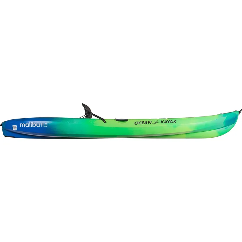 Slide: The Image of 2023 Ocean Kayak Malibu 11.5, green and blue sit-on-top kayak. - 19
