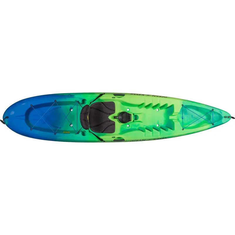 Slide: The Image of 2023 Ocean Kayak Malibu 11.5, blue and green sit-on-top kayak. - 20