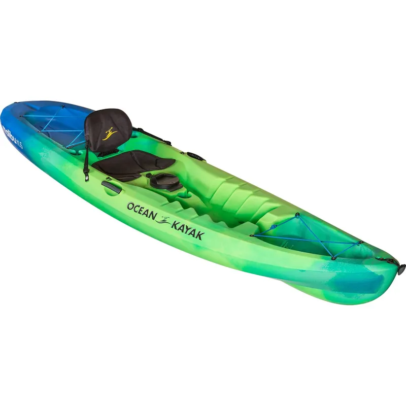 Slide: The Image of 2023 Ocean Kayak Malibu 11.5, green and blue sit-on-top kayak. - 21