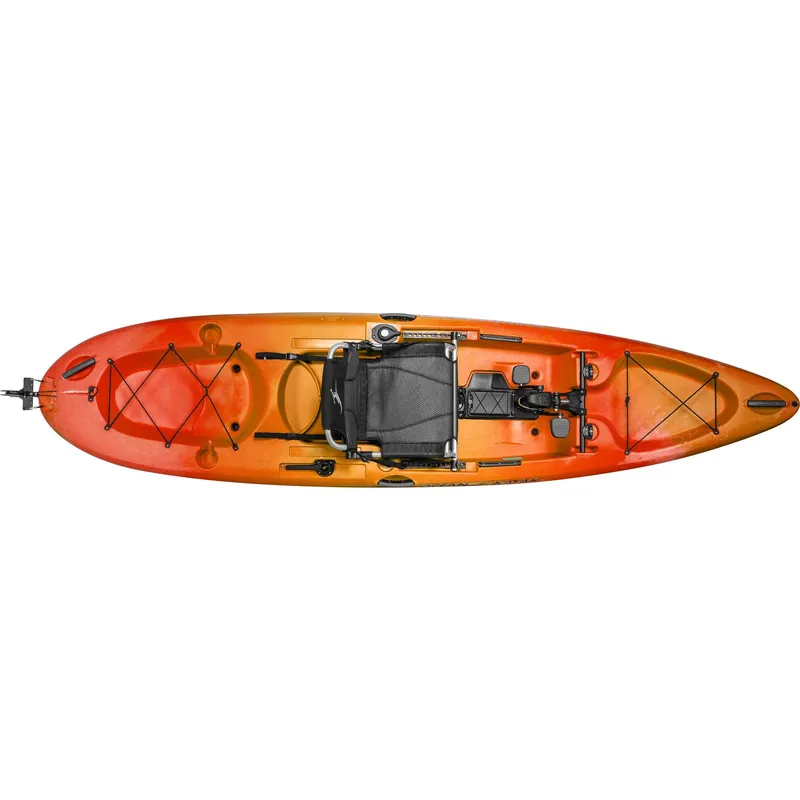 Slide: The Image of 2023 Ocean Kayak Malibu PDL in orange and yellow, top view. - 7