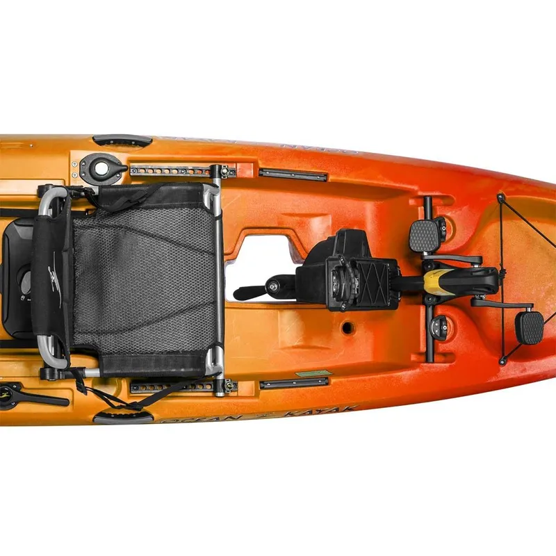 Slide: The Image of Top view of 2023 Ocean Kayak Malibu PDL, featuring adjustable seat and pedal drive system. - 9