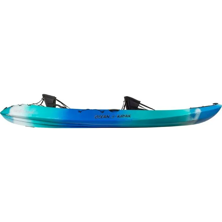 Slide: The Image of 2023 Ocean Kayak Malibu Two XL, tandem kayak in blue and green gradient. - 3