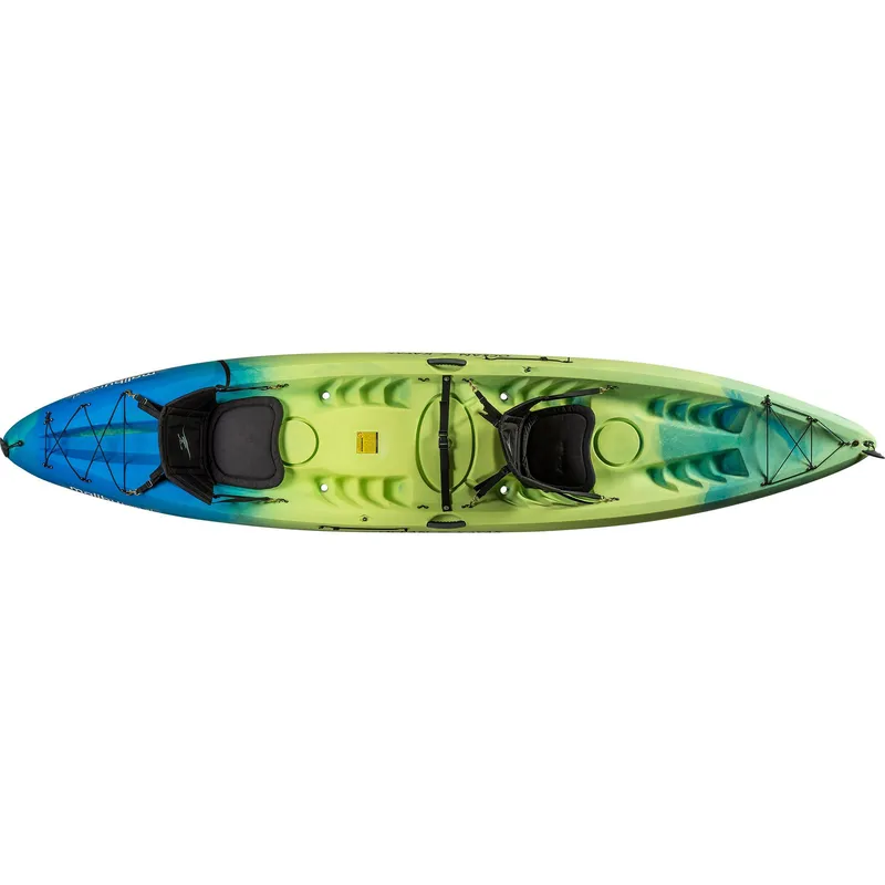 Slide: The Image of 2023 Ocean Kayak Malibu Two XL, tandem kayak, green and blue color. - 6