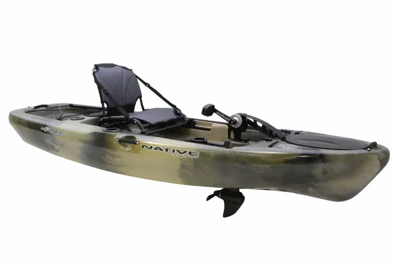 The Image of 2022 Native Watercraft Slayer Propel 10 kayak in camouflage design. - 1