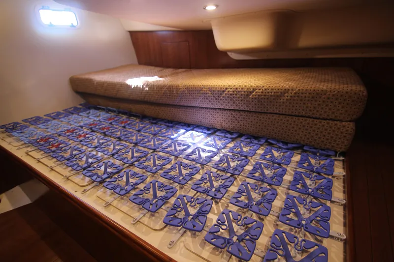 Slide: The Image of The image shows a cabin with a bed and a special ventilation system underneath. - 44