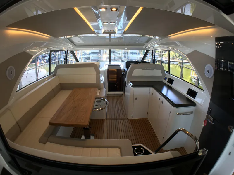 Slide: The Image of Interior of 2017 Jeanneau Leader 46 yacht with modern amenities. - 18