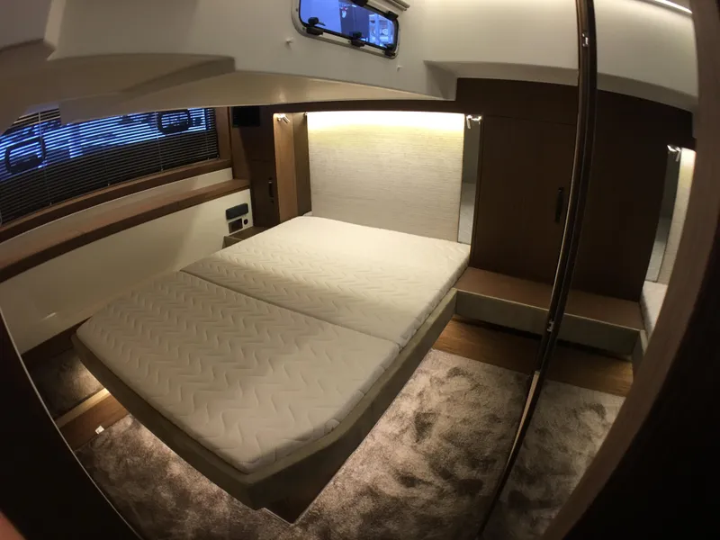 Slide: The Image of Interior of 2017 Jeanneau Leader 46 yacht with comfortable bed. - 34