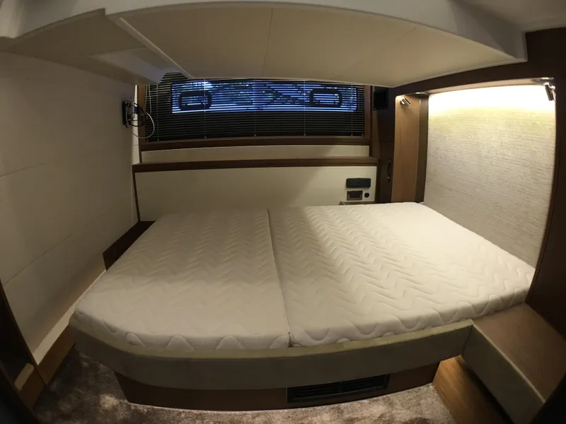 Slide: The Image of Interior of Jeanneau Leader 46 yacht, bedroom view, year 2017. - 39