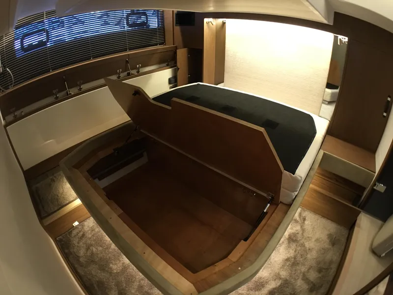 Slide: The Image of Interior of 2017 Jeanneau Leader 46 yacht with under-bed storage. - 40
