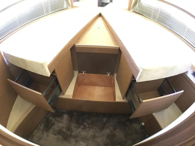 Slide: The Image of Interior of 2017 Jeanneau Leader 46 yacht with storage compartments. - 44