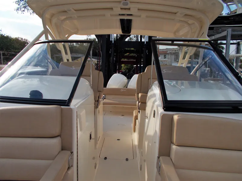 Slide: The Image of Interior view of the 2026 Scout 255 Dorado boat. - 11