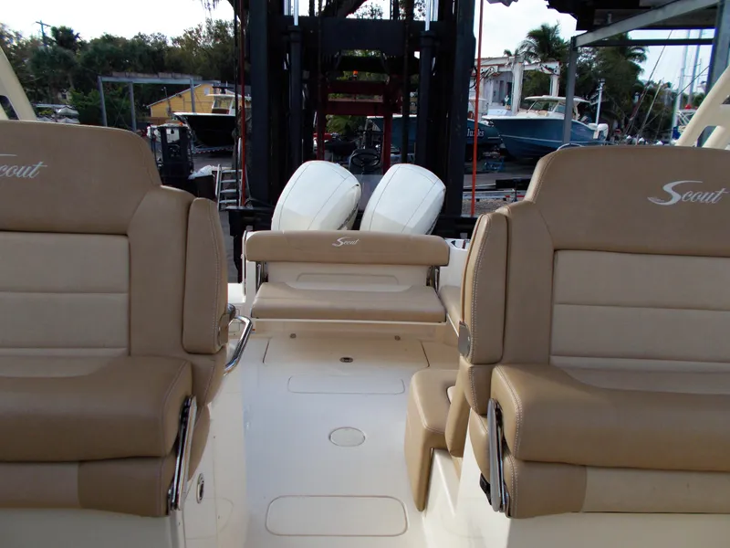 Slide: The Image of Interior of 2026 Scout 255 Dorado with beige seats. - 14