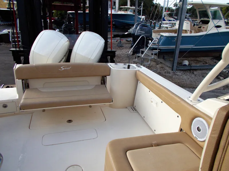 Slide: The Image of Interior view of the 2026 Scout 255 Dorado boat. - 17
