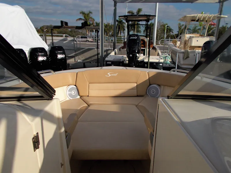 Slide: The Image of Interior of 2026 Scout 255 Dorado with beige seating. - 4