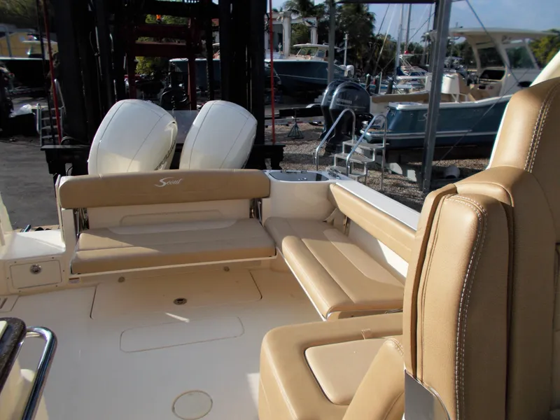 Slide: The Image of Interior of 2026 Scout 255 Dorado with beige seating. - 6