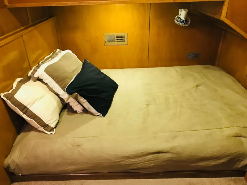 Slide: The Image of Cozy bed in 2014 Bravada Imagination Trip 11 Shared Ownership houseboat cabin. - 13