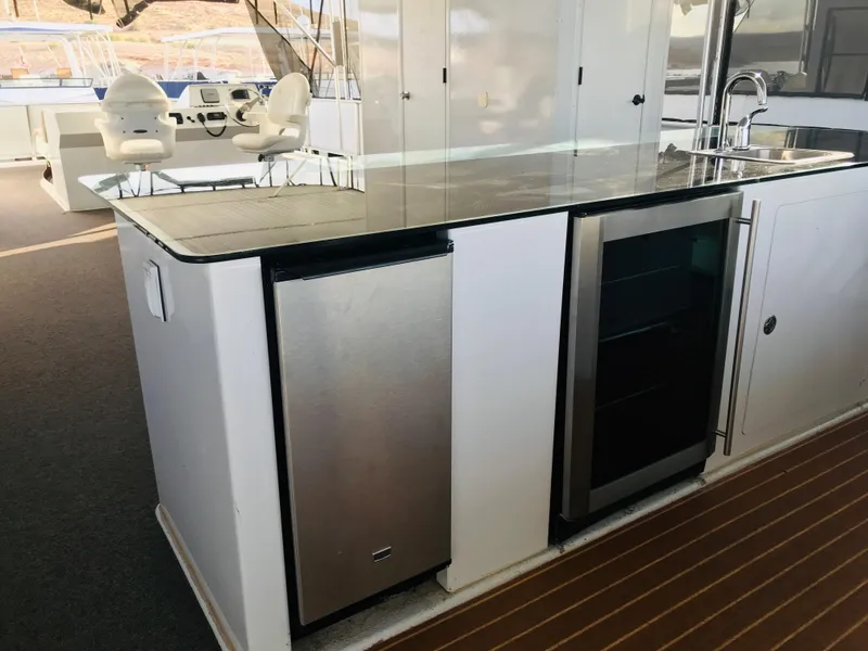 Slide: The Image of Modern kitchen area on 2014 Bravada Imagination Trip 11 yacht with sleek appliances. - 27
