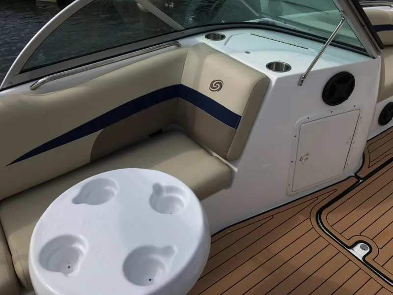 Slide: The Image of 2019 Hurricane SD 187 boat interior with seating and cup holders. - 5