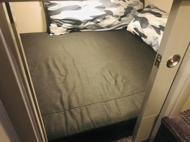 Slide: The Image of Compact bed with camouflage pillows in Adonia Inspiration Trip #9, 2019 model. - 25