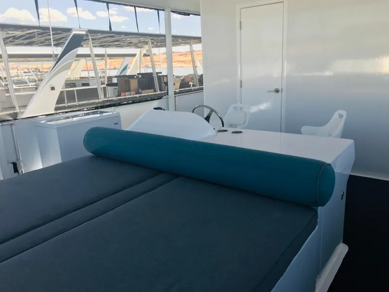Slide: The Image of Modern Adonia Inspiration Trip #9 yacht interior, featuring seating and helm, 2019 model. - 31