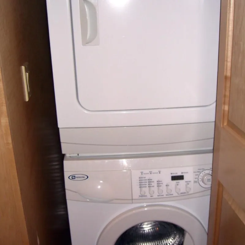 Slide: The Image of Stacked washer and dryer in 2007 Stardust Cruisers Sundancer Trip 7. - 9