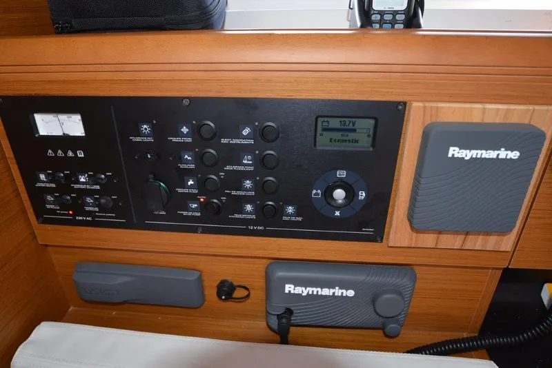 Slide: The Image of Jeanneau Sun Odyssey 419 2017 control panel with Raymarine equipment. - 11