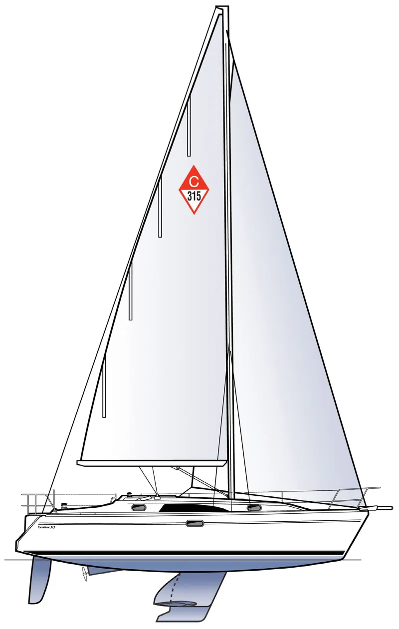 Slide: The Image of Catalina 315 Sail Plan - 12