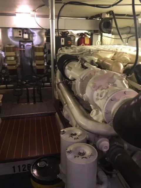 Slide: The Image of Engine room of a 2001 Ocean Yachts 56 Super Sport boat. - 42