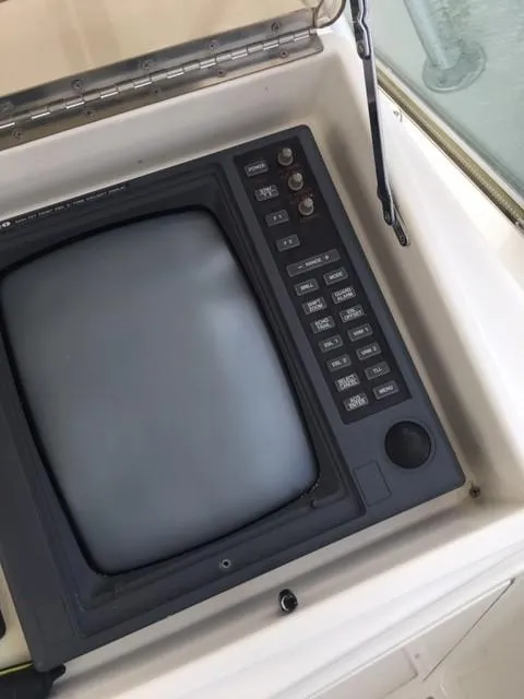 Slide: The Image of Vintage navigation system on a 2001 Ocean Yachts 56 Super Sport. - 11