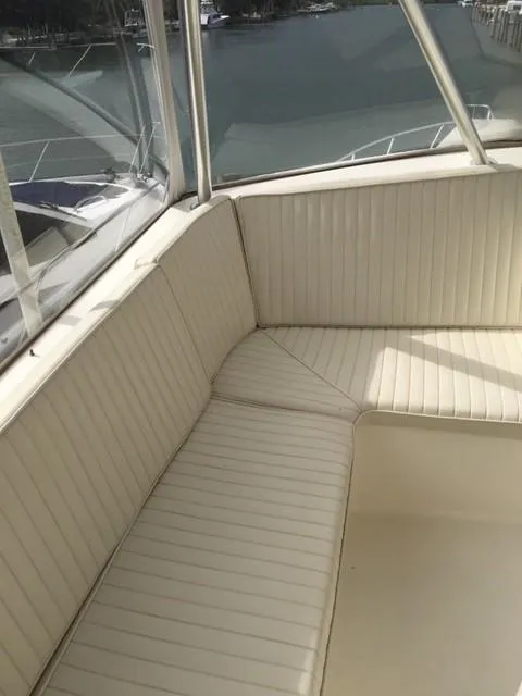 Slide: The Image of 2001 Ocean Yachts 56 Super Sport boat interior seating area - 4